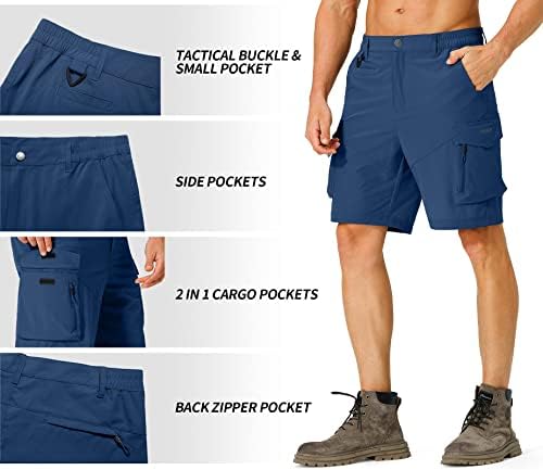Muške planinarske kratke kratke hlače brze suhe lagane kratke hlače s više džepova za ribolovni kampiranje golfa