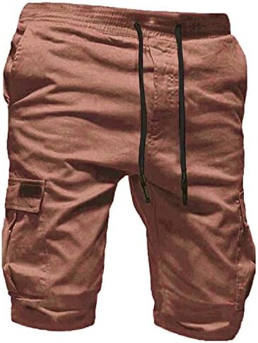 Kratke hlače za muškarce casual ljetni sport čiste boje zavoj casual labave trenirke kratke hlače hlače
