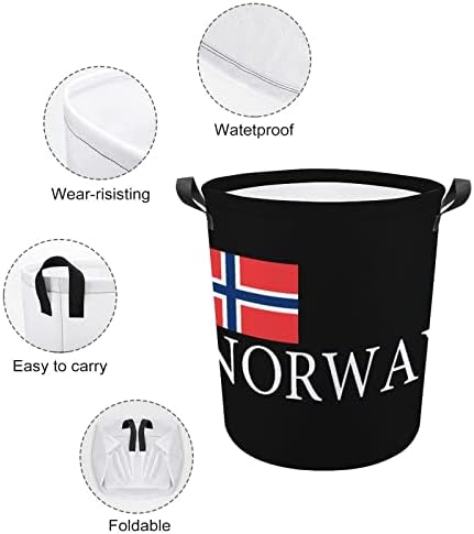 Košara za rublje norveškog nacionalnog ponosa sklopiva košara za rublje košara za rublje torba za pohranu odjeće
