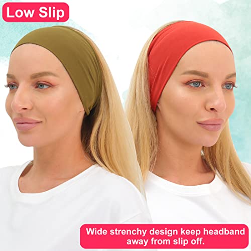 Trake za glavu za žensku kosu, vrlo mekane široke debele trake za vježbanje za žene, neklizajuće, crna traka za jogu, trake za kosu