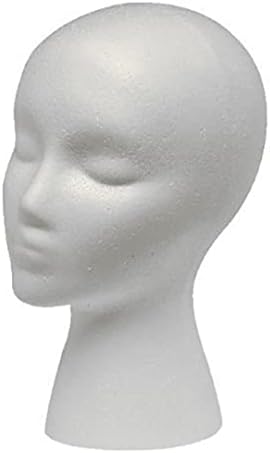 Zaslon za glavu manekena od bijele pjene, perika od stiropora, za oblikovanje, modeliranje i pokazivanje kose, kape i ukosnice, maska-za