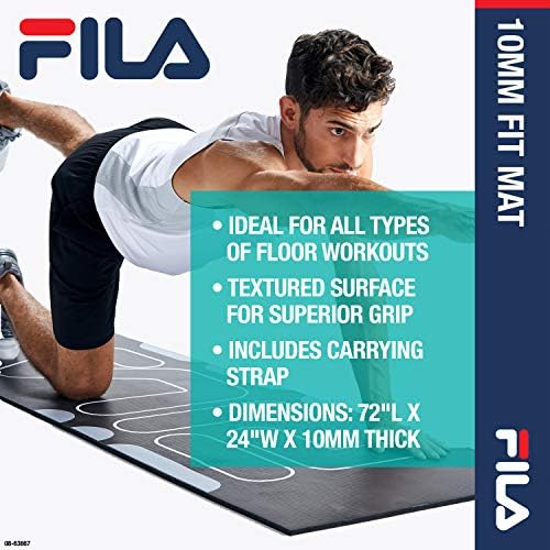 Podna prostirka za vježbanje-ekstra debela prostirka za jogu za fitness i vježbanje u teretani na podu-uključuje remen za nošenje,