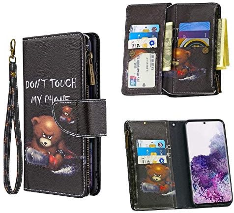 Torbica-novčanik XYX za Samsung S20 Lite, šarene novčanik na munje s gornjim poklopcem od umjetne kože, 9 utora za kartice, torbicu