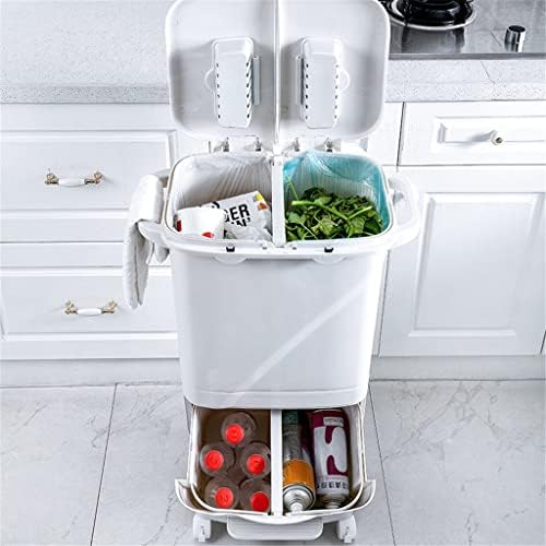 Renslat Kuhinjska pritiska držač vrećice za smeće sortiranje smeće može smeće kante za smeće suho i mokro odvojeno odvajanje za otpad