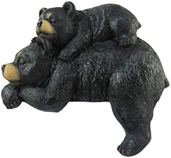 DWK crni medvjed polica sjedeći figurica | Ukrasi o pribora za medvjed za police | Slatke medvjeđe figurice | Rasadnici i uredske police