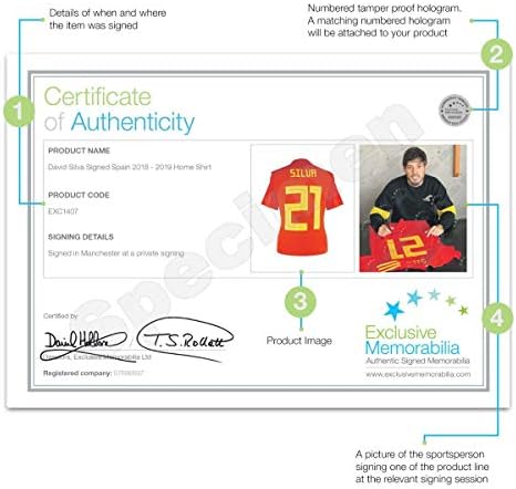 David Silva potpisao je Španjolsku 2018-19 nogometni dres. Premium okvir | Sportske memorilije s autogramom