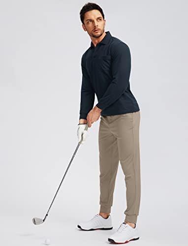 Muške golf Jogger hlače s 5 džepova, pripijene rastezljive hlače za trčanje, putna haljina, Radne hlače za muškarce
