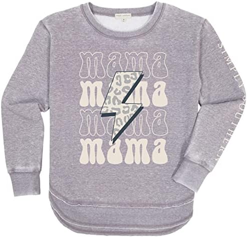 Jednostavno opuštena puloverska dukserica za opuštene pulovere | Mama | Preppy i elegantna ženska majica