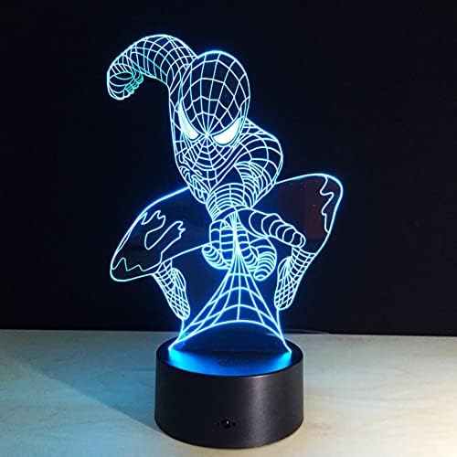 LED noćna svjetla za djecu od 3 do 10 godina, igračke za dječake, poklon Spider-Man, 3-inčna stolna svjetiljka, uređenje doma za spavaću