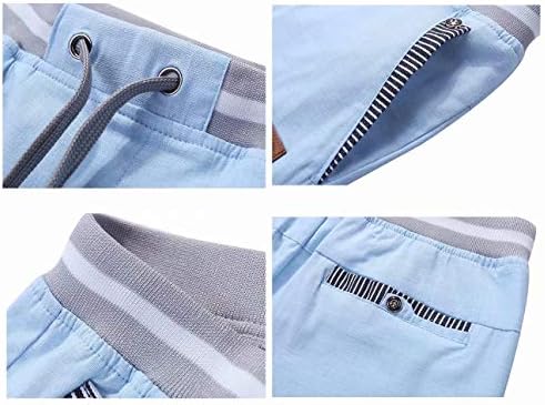 Ležerne kratke hlače za velike dječake ljetne pamučne kratke hlače za plažu klasičnog kroja s elastičnim pojasom S vezicama i džepovima