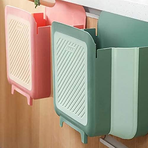 Viseća kanta za smeće Zidna sklopiva kanta za smeće za vrata kuhinjskog ormarića mala kompaktna zelena kanta za smeće u kupaonici