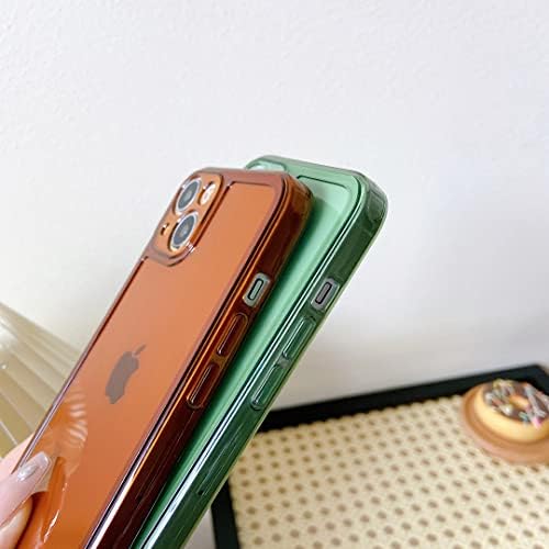Ztofera futrola za iPhone 14 Plus 6,7 inča, čist mekani silikonski odbojnik zaštitni retro u boji prozirna futrola otporna na udarce