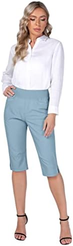 GymSmart Povucite Capris za žene elastični struk Odjeljenje za ležerno planinarenje golf hlače s džepovima