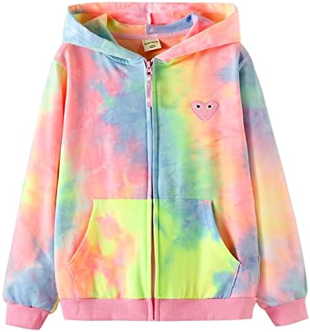 Julerwoo Toddler & Kids Cotton Swithirts Girls 'Zip-up Hoodie Dinosaur Unicorn pulover košulja Tops 2-12 godina