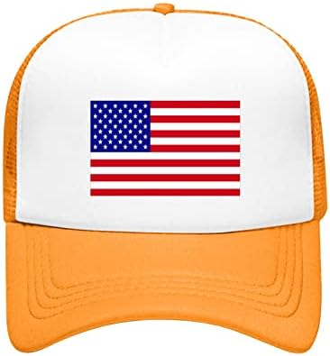 Šešir američke zastave, Kamiondžije za muškarce i žene, mrežaste podesive ljetne pamučne prozračne bejzbolske kape s domoljubnom zastavom