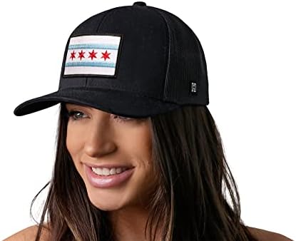 Šešir sa zastavom u Chicagu-šešir za kamiondžije u Chicagu za muškarce i žene, kapa za Bejzbol, podesivi šešir za golf, Snapback