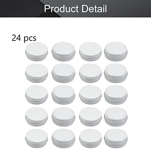 24pcs 1oz metalne okrugle limene limenke aluminijske limenke za višekratnu upotrebu 30ml limene limenke limene boce spremnici s vijčanim