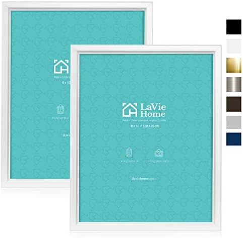 Lavie Home 8x10 okviri za slike Jednostavno dizajnirani okvir za fotografije s staklom visoke definicije za zidni nosač i tablicu gornji