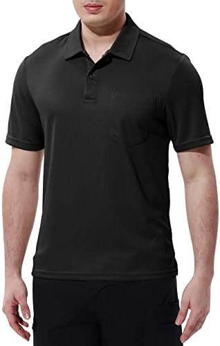 TBMPOY muške polo majice s džepnim kratkim rukavima Brzi suhi ležerni sportski golf košulja
