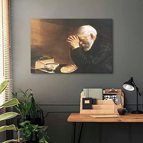 Eric Enstrom Grace Čovjek koji se moli nad kruhom platno slikati kreativnost Poster i ispis zidne umjetničke slike za uređenje kuće