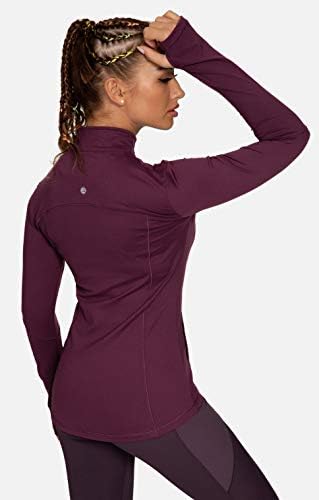 Queenieke trčanje jakni za žene, pamučni soft puni patentni patentni patentni jakni za atletsku vježbu s džepovima