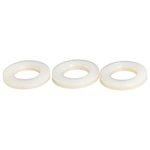 Baza vijka 5 mm bijeli najlon ravni oblik Plastice za perilice Natural DIN 125 M5 - 50