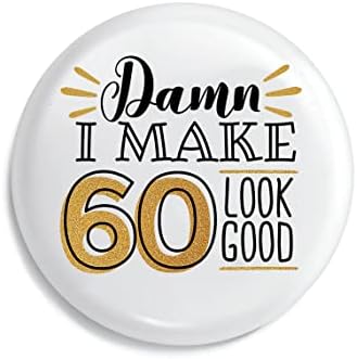 60. rođendanski pokloni za žene muškarce, smiješne ideje za poklon za 60. rođendan za mamu tatu, pokloni za sreću rođendanske značke