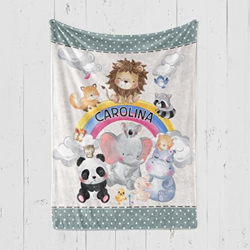 Angeline Kids USA napravila je personalizirane deke za bebu, prilagođena dječja deka s imenom, dječje deke za bebe, dječaci na božićni