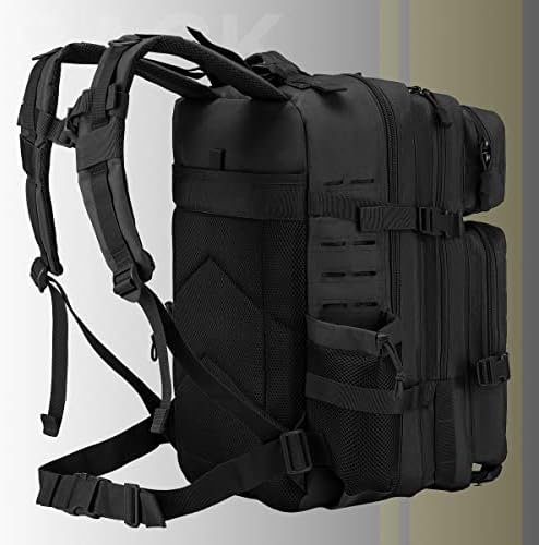 COSCOOA Taktički vojni ruksak za čovjeka, 45L vodootporna vojska pakiranja ruksaka za planinarenje prijenosnog računala 3 -dnevna vreća