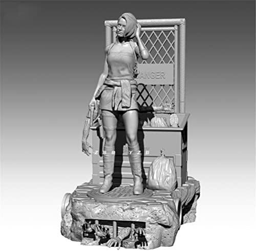 1/24 model vojnika-lika od smole, znanstveno-fantastična ženska ratnica i zombi, minijaturni set od smole / / 93-94