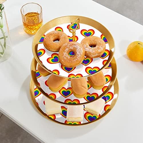 3 slojeva za deserte stalak za cupcake voćni tanjur plastika za posluživanje zaslona za vjenčanje rođendan za tuširanje čajanke čajanke