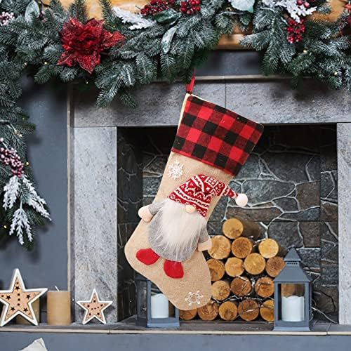 Lagane božićne kuglice božićna čarapa Velika božićna čarapa Dekoracija Santa snjegovića jelena čarapa božićna ukrasa i ukras za vjenčani