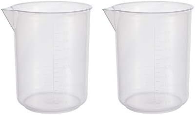 2kom mjerna čaša od 250 ml / 8,45 oz plastična graduirana čaša prozirna za laboratorijske kuhinjske tekućine