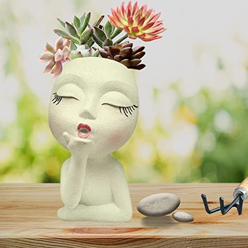 Lice cvijet lonac sočni saditelj jedinstvena sadilica za smole smiješna slatka prekrivača nosa sadilice za lica lonac vanjski zatvoreni