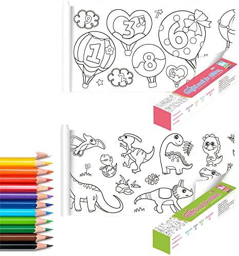 2 pakiranje dječjih koluta za crtanje, ljepljivi papir za crtanje, veliki bojanje rola DIY slika, crtanje i materijal za umjetnost