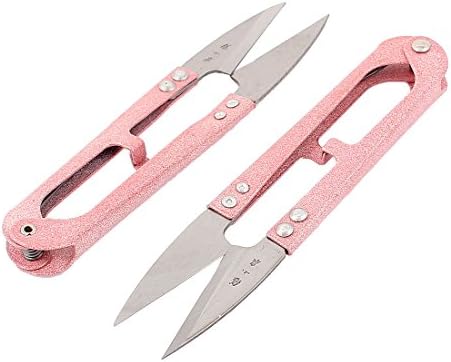 Ručni alati za ribolovnu liniju Cross Stitch pređa U obliku metalnih proljetnih škara Skarara i škare ružičaste 2pcs