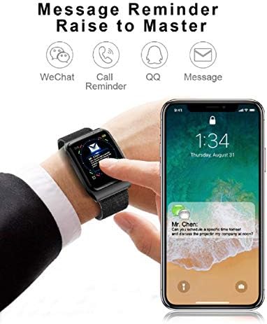 YLPCK Smart Watch All-Metal Smart Watch IP 68 Vodootporni otkucaji srca Nadgledanje krvnog tlaka T1 Smart Watch Muškarci za Android