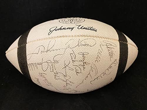 Iz 1960 -ih, baltimore Colts tim potpisao je nogomet s Johnnyjem Unitasom - Autografirani nogomet