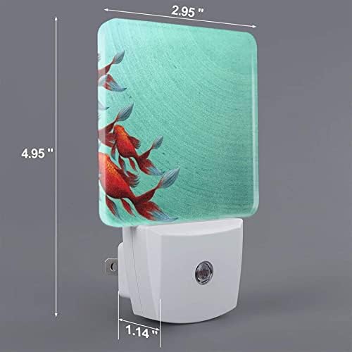 Plug-in LED noćna svjetiljka za akvarij za ribe sa svjetlosnim senzorom i senzorom sumraka do zore za spavaću sobu, kupaonicu, hodnik,