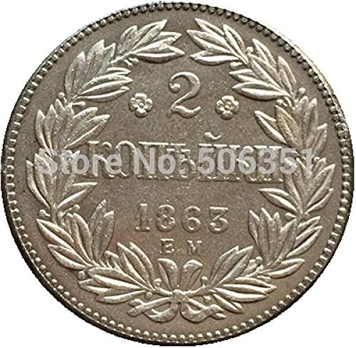 Izazov novčića ruski nikl kovanice 2 kopecks1863 Kopija 28 5 mm za kolekciju ureda u uredu za kućnu sobu