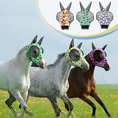 6kom maska za jahanje glatke i udobne maske za jahanje konja s elastičnim ušima maska za lice konja maske za jahanje koje pokrivaju