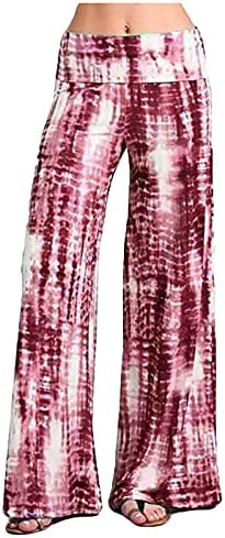 Miashui ženske ležerne hlače s džepovima Višebojni tisak ženskih hlača Pocket Sports Straight Nog Tweatpants za