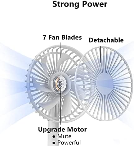 5,5-inčni mali ventilator za radnu površinu prijenosni osobni ventilator s punjivom baterijom mini stolni ventilator s 3 brzine snažnog