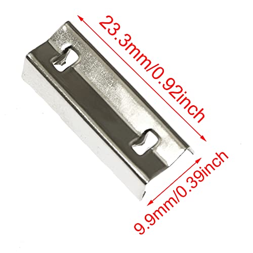 ZRM & amp; E 12шт Vanjski remen GT2 Vanjski spona za remena s otvorenim završetkom, uvijati spona za 3D pisača, srebrna