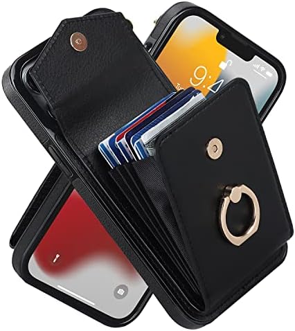 Zaštitne navlake za pametne telefone, kompatibilne s iPhone Pro 12, torbica-novčanik s utorima za kartice, torbica od umjetne kože