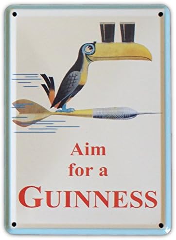 Potražite mini metalni Guinnessov znak / razglednicu veličine 110 do 80 mm