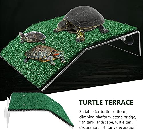Platforma - kornjača-Uzmi tepih za sušenje-sunčana kornjača plastični umjetni ukras za kupanje gmazova travnate ljestve za kupanje