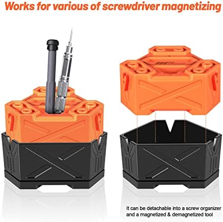 Magnetizer Demagnetizer Alat Enuoda 2 pakiranje Degausser alat mali dijelovi Organizator Magnetizer za bitove i vrhove odvijača, matice,