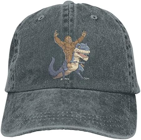 Bigfoot Bigfoot Jahanje Dino baseball kape smiješne Uniseks meke kape kaciga Modni Traper šešir Vintage podesiva Crna