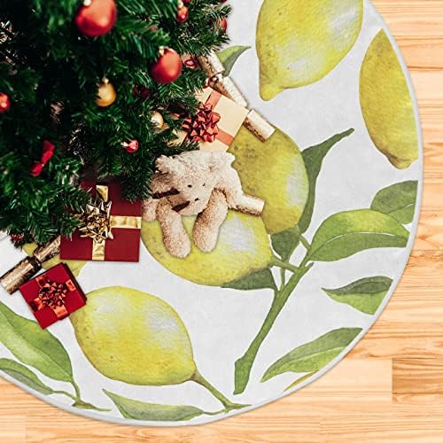 Oarencol akvarel limun božićno drvce suknja 36 inča ljetno voće zeleno lišće božićni odmor za zabavu ukrasi za stablo